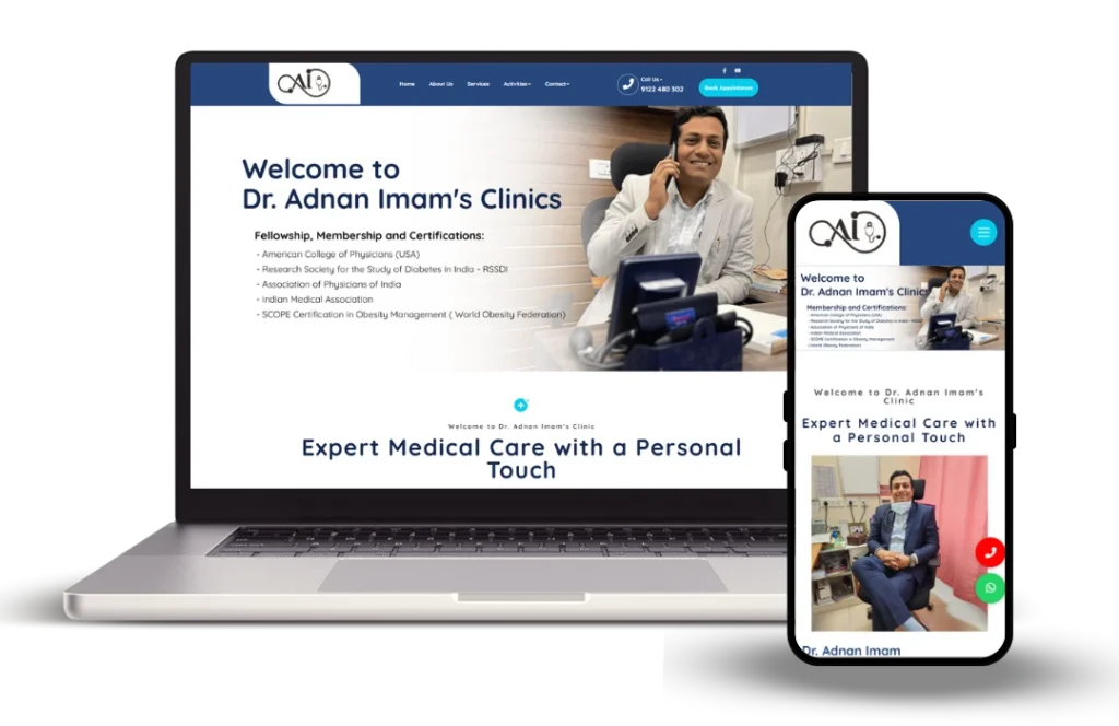 Dr Adnan Imama Website developed by Nazra Software Solutions