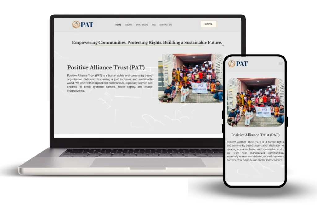 PAT India Website developed by Nazra Software Solutions