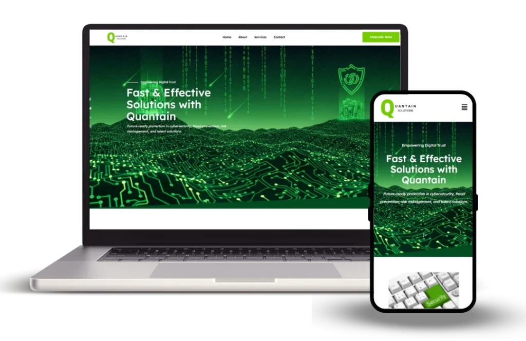 Quantain Website developed by Nazra Software Solutions