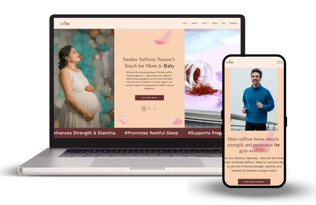 Snober Website developed by Nazra Software Solutions