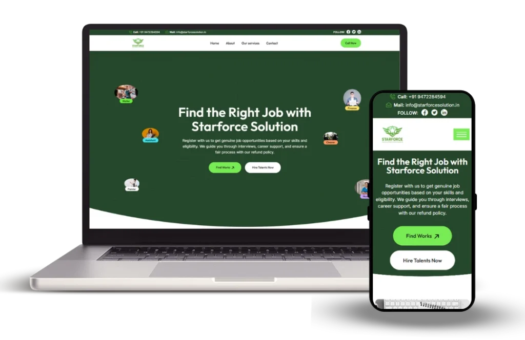 Star Force Website developed by Nazra Software Solutions